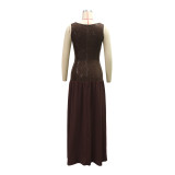 Sleeveles Hollow Out Sequin Evening Dress CYA-902220