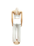 Solid Color Sleeveless Casual Two Piece Pants Set SFY-839