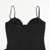 Sexy Sleeveless Beaded Spaghetti Straps Maxi Dress CYA-902240