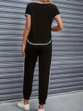 Short Sleeve Loose Two Piece Pants Set GDYF-3509