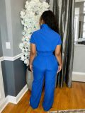 Short Sleeve Sport Tops Two Piece Pants Set SH-391526