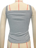 Adjustable-strap V-neck Tank Top SH-391498