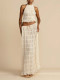Sleeveless Press Pleated Top Long Skirt 2 Piece Set SH-391524
