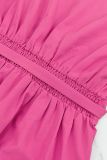 Short Sleeve Solid Color Belt Maxi Dress GYLY-11143