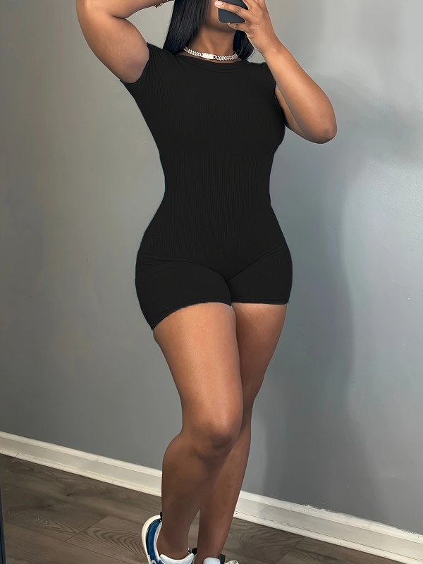 Solid Color Short Sleeve Mini Dress GDYF-3151