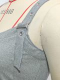 Adjustable-strap V-neck Tank Top SH-391498