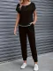 Short Sleeve Loose Two Piece Pants Set GDYF-3509