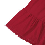 Short Sleeve Solid Color Mini Dress BMF-837