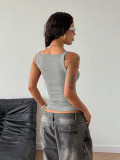 Adjustable-strap V-neck Tank Top SH-391498
