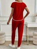 Short Sleeve Loose Two Piece Pants Set GDYF-3509