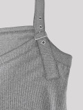 Adjustable-strap V-neck Tank Top SH-391498