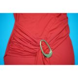 Solid Color Slash Shoulder Maxi Dress YF-10985