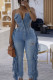 Fashion Denim Tassel Sling Jumpsuit NYF-8206