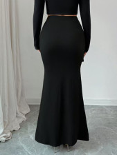 Solid Color Slim Long Fishtail Skirt GZJF-ZJ6650