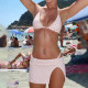 Polka Dots Print Tie Up Bikinis 3 Piece Swimsuit GPKJ-MR47020