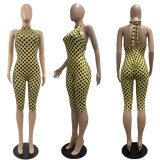 Polka Dots Print Backless Jumpsuit CM-60313