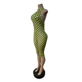 Polka Dots Print Sleeveless Jumpsuit MEM-88687
