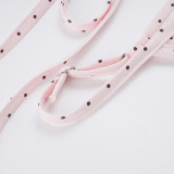 Polka Dots Print Tie Up Bikinis 3 Piece Swimsuit GPKJ-MR47020