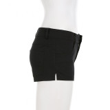 Solid Color Slim Short GPKJ-MR46858