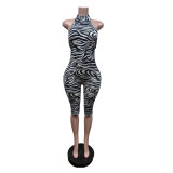 Polka Dots Print Sleeveless Jumpsuit MEM-88687