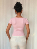 Bow V-Neck T-Shirt GZJF-ZJ2670