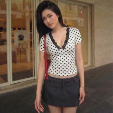 Polka Dots Print Short Sleeve T Shirt GPBY-VE8333