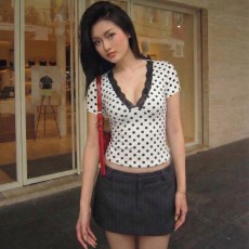 Polka Dots Print Short Sleeve T Shirt GPBY-VE8333