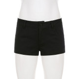 Solid Color Slim Short GPKJ-MR46858
