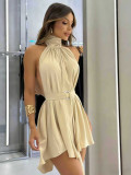 Sleeveless Backless Sexy Mini Dress MIL-L368