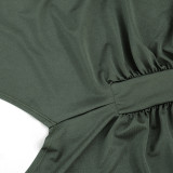 Backless Hollow Out Ruched Mini  Dress GSZM-J26DS116