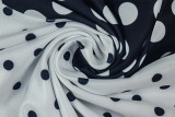 Black White Color Block Polka Dot Print Mini Dress GJYO-305067