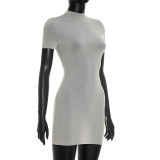 Sexy See Through Short Sleeve Mini Dress GSZM-Y26DS074