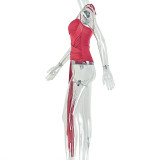 Halterneck Ruched Backless Top GJYO-JT0128962