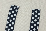 Black White Color Block Polka Dot Print Mini Dress GJYO-305067