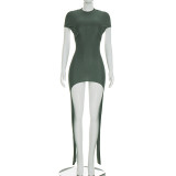 Backless Hollow Out Ruched Mini  Dress GSZM-J26DS116