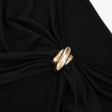 Solid Color Irregular Top Seventh Pants 3 Piece Set GSZM-C26ST085