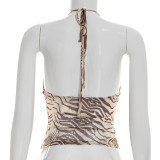 Print Sling Tie Up Tops GSBW-J26TP104
