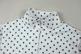 Polka Dot Print Short Sleeve Two Piece Skirt Set GJYO-711875