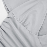 Deep V Neck Bat Sleeve T Shirt GSBW-C26TP096