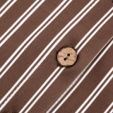 Stripe Lapel Shirt Two Piece Skirts Set MXBF-Y26ST073