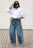 Star-print Straight Jeans GYLN-2619