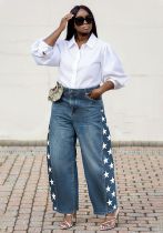 Star-print Straight Jeans GYLN-2619