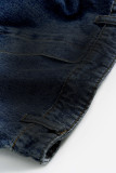 Plus Size Vintage Washed Wide Leg Jeans GYLN-9040