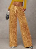 Casual sequined Drawstring Pants GXRF-QC160