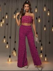 Casual Loose Sequin Loose Wide Leg Jumpsuit GXRF-QC171
