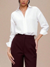 Loose V Neck Long Sleeve Shirts GSRX-663