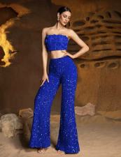 Casual Loose Sequin Loose Wide Leg Jumpsuit GXRF-QC171