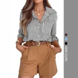 Stripe Long Sleeve Lapel Shirts GSRX-SRX736