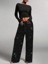 Casual sequined Drawstring Pants GXRF-QC160
