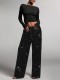 Casual sequined Drawstring Pants GXRF-QC160